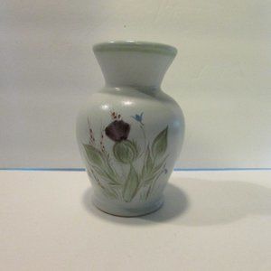 Buchan Stoneware thistle and bluebells vase made in Scotland floral decor